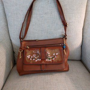 Leather Painted Fossil Purse